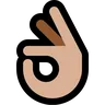 Ok Hand: Medium-Light Skin Tone Emoji 👌🏼 image - Microsoft Windows 10 Segoe UI Emoji style