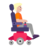 Person In Motorized Wheelchair Facing Right: Medium-Light Skin Tone