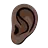 Ear: Dark Skin Tone