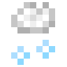 Nube con nieve Emoji 🌨 image - SerenityOS style