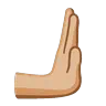 Rightwards Pushing Hand: Medium-Light Skin Tone Emoji 🫸🏼 image - Google Noto Color Animated style
