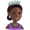 Princess: Dark Skin Tone Emoji 👸🏿 image - Facebook Messenger (2016) style