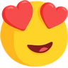 Rosto sorridente com olhos em forma de coração Emoji 😍 image - Facebook Messenger (2016) style