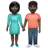 Woman And Man Holding Hands: Dark Skin Tone