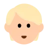 Person: Light Skin Tone, Blond Hair Emoji 👱🏻 image - Tossface style