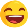 口を開けて目を笑顔で笑顔 Emoji 😄 image - Facebook Messenger (2016) style