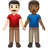 Men Holding Hands: Light Skin Tone, Medium-Dark Skin Tone