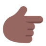 Backhand Index Pointing Right: Medium-Dark Skin Tone Emoji 👉🏾 image - Microsoft Classic 2D style