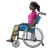 Woman In Manual Wheelchair: Dark Skin Tone
