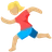 Person Running: Medium-Light Skin Tone