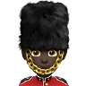 Man Guard: Dark Skin Tone Emoji 💂🏿‍♂️ image - Apple style