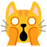 疲れた猫の顔 Emoji 🙀 image - Google Noto Color style