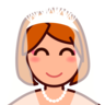 Person With Veil: Medium-Light Skin Tone Emoji 👰🏼 image - Emojidex style