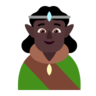 Elf: Dark Skin Tone Emoji 🧝🏿 image - Microsoft Classic 2D style