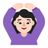 Woman Gesturing Ok: Light Skin Tone Emoji 🙆🏻‍♀️ image - Microsoft Classic 2D style