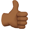 Thumbs Up: Medium-Dark Skin Tone Emoji 👍🏾 image - Apple style
