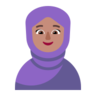 Woman With Headscarf: Medium Skin Tone Emoji 🧕🏽 image - Microsoft Classic 2D style