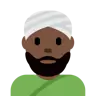 Man Wearing Turban: Dark Skin Tone Emoji 👳🏿‍♂️ image - Twitter / X (Twemoji) style