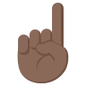 Index Pointing Up: Dark Skin Tone Emoji ☝🏿 image - EmojiTwo style