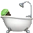 Person Taking Bath: Dark Skin Tone
