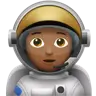Astronaut: Medium-Dark Skin Tone Emoji 🧑🏾‍🚀 image - Apple style