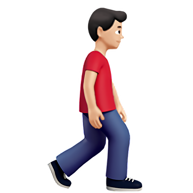 Man Walking Facing Right: Light Skin Tone