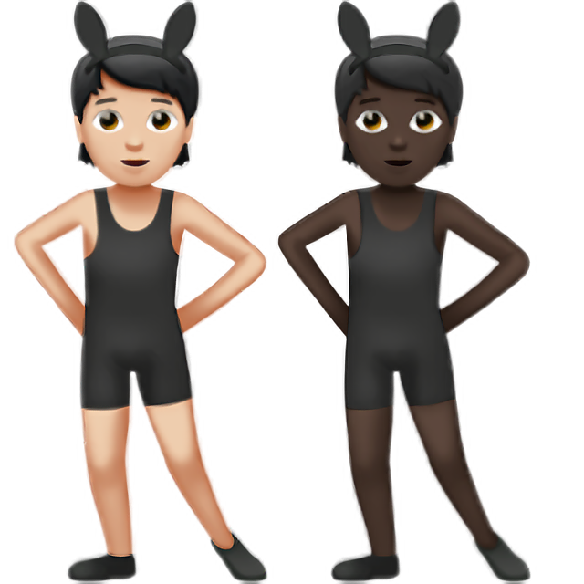 People With Bunny Ears: Light Skin Tone, Dark Skin Tone