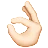 Ok Hand: Light Skin Tone