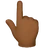 Backhand Index Pointing Up: Medium-Dark Skin Tone