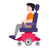 Person In Motorized Wheelchair: Light Skin Tone Emoji 🧑🏻‍🦼 image - Microsoft Classic 2D style