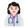 Woman Health Worker: Light Skin Tone Emoji 👩🏻‍⚕️ image - Microsoft Classic 2D style