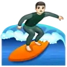 Man Surfing: Light Skin Tone Emoji 🏄🏻‍♂️ image - WhatsApp style