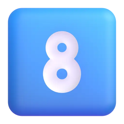 8️⃣ - Keycap: 8 Emoji meaning, copy and paste emoticon - ( ‿ ) SYMBL