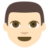Man: Light Skin Tone Emoji 👨🏻 image - EmojiTwo style