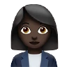 Woman Office Worker: Dark Skin Tone Emoji 👩🏿‍💼 image - Apple style