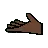 Palm Up Hand: Dark Skin Tone