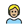 Person: Medium-Light Skin Tone Emoji 🧑🏼 image - OpenMoji style