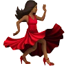 Woman Dancing: Medium-Dark Skin Tone Emoji 💃🏾 image - Apple style