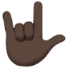 Love-You Gesture: Dark Skin Tone Emoji 🤟🏿 image - Apple style