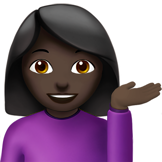 Woman Tipping Hand: Dark Skin Tone