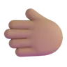 Leftwards Hand: Medium Skin Tone Emoji 🫲🏽 image - Microsoft 3D Fluent style