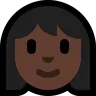 Woman: Dark Skin Tone Emoji 👩🏿 image - Microsoft Windows 10 Segoe UI Emoji style