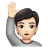 Person Raising Hand: Light Skin Tone