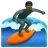 Person Surfing: Dark Skin Tone