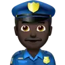 Man Police Officer: Dark Skin Tone Emoji 👮🏿‍♂️ image - Apple style
