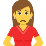 Woman Frowning Emoji 🙍‍♀️ image - Skype style