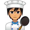 Cook: Medium Skin Tone Emoji 🧑🏽‍🍳 image - Emojidex style