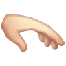 Palm Down Hand: Light Skin Tone Emoji 🫳🏻 image - WhatsApp style