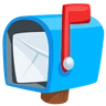 Эмодзи Открытый почтовый ящик с поднятым флажком 📬 image - Facebook Messenger (2016) style