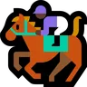 Horse Racing: Dark Skin Tone Emoji 🏇🏿 image - Microsoft Windows 10 Segoe UI Emoji style